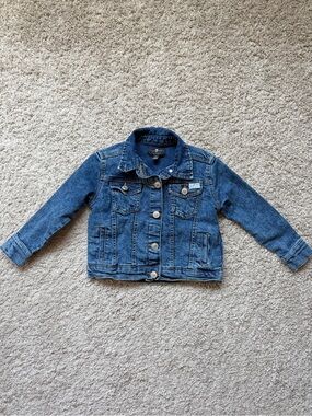 Toddler Girl Dark Blue Jean Jacket 3T
